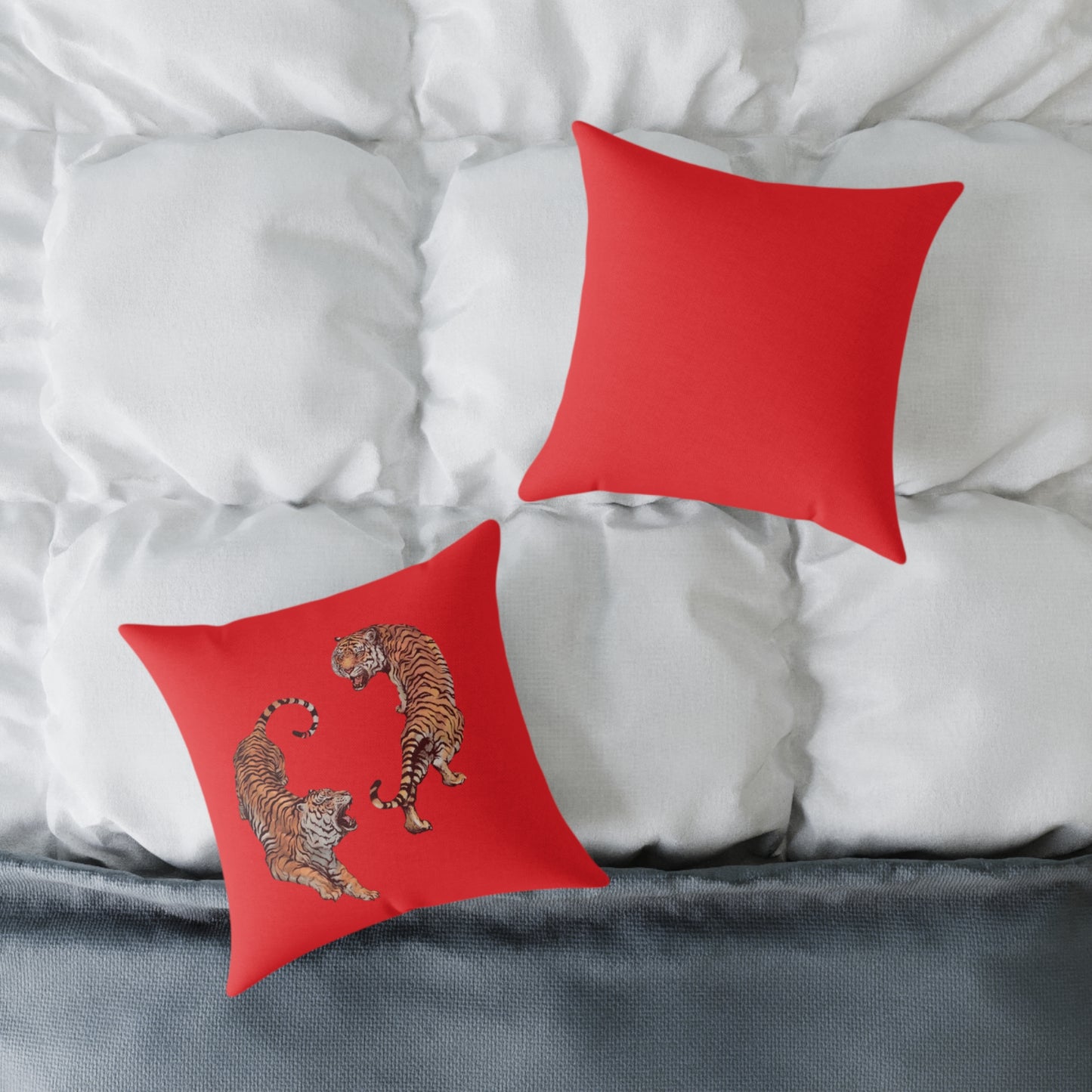 Tiger Poly Canvas Pillow