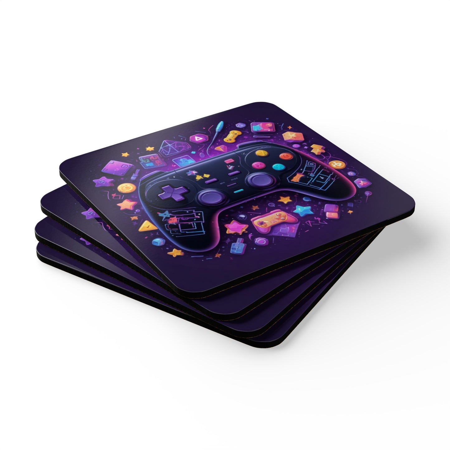 Gaming Corkwood Coaster Set