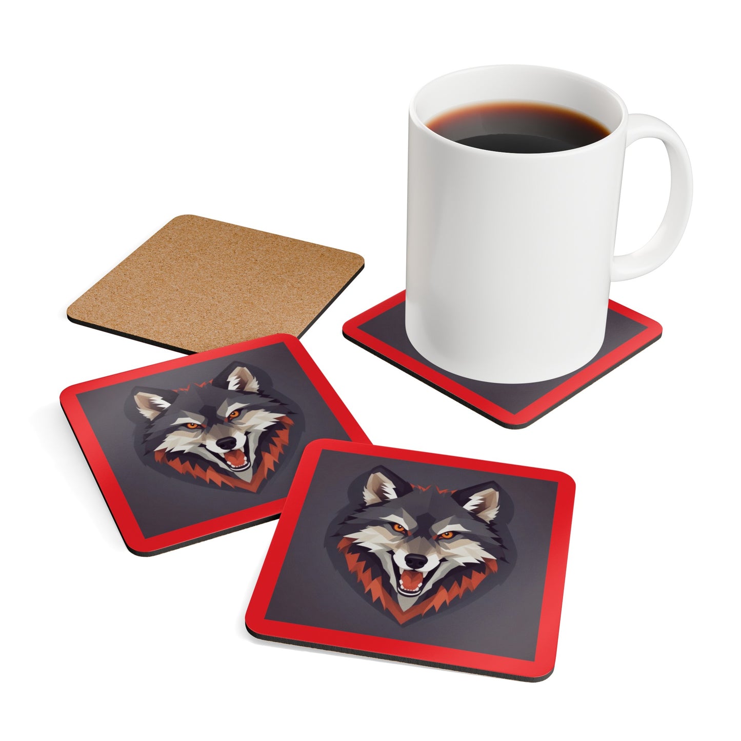 Werewolf Corkwood Coaster Set