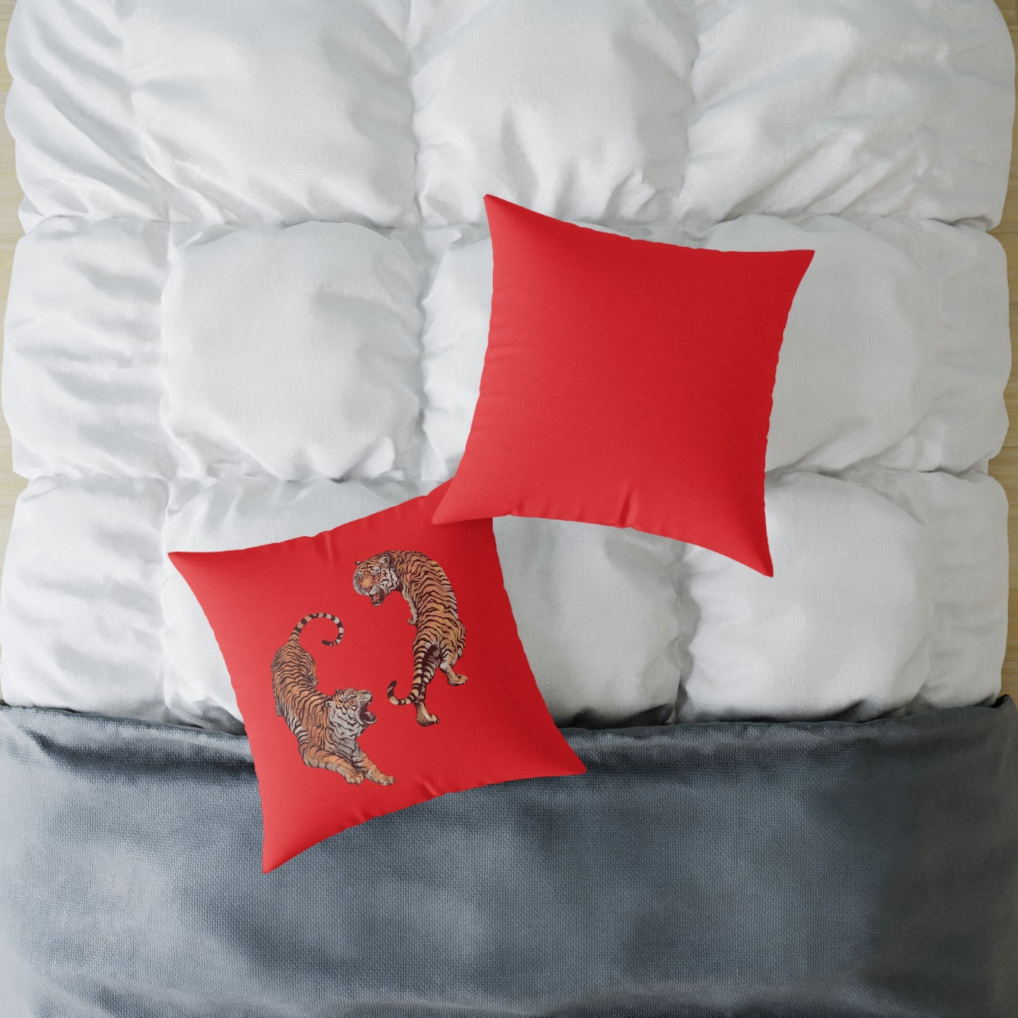 Tiger Poly Canvas Pillow