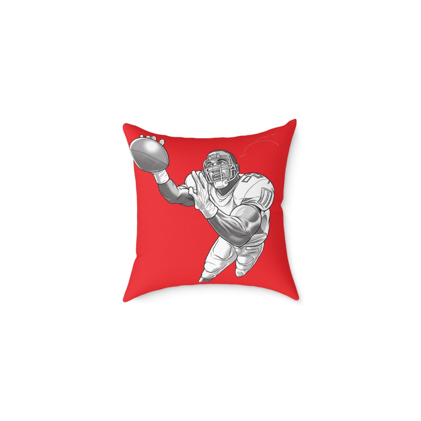 American Football Square Poly Canvas Pillow