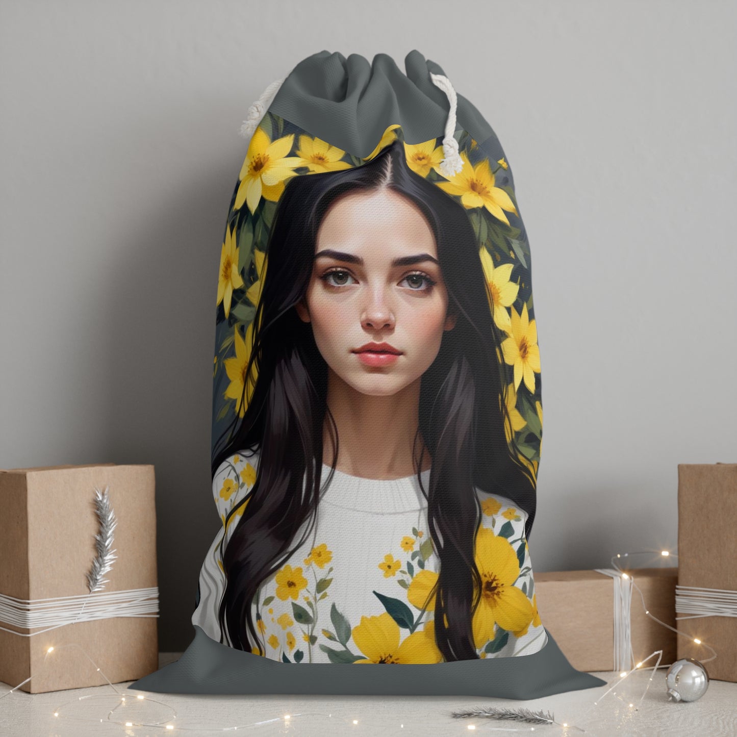 Yellow Flower Girl Style Sack