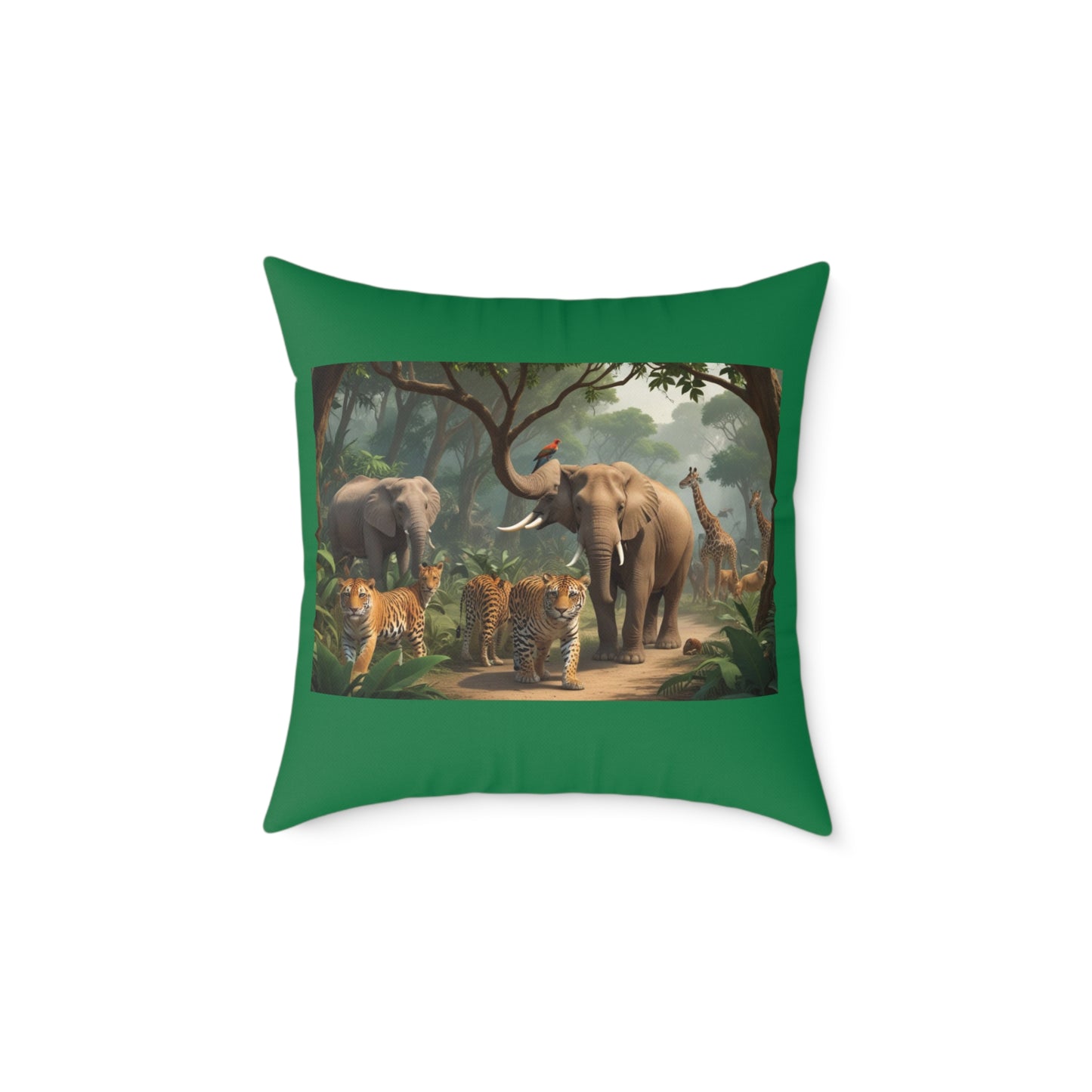 Safari Square Poly Canvas Pillow