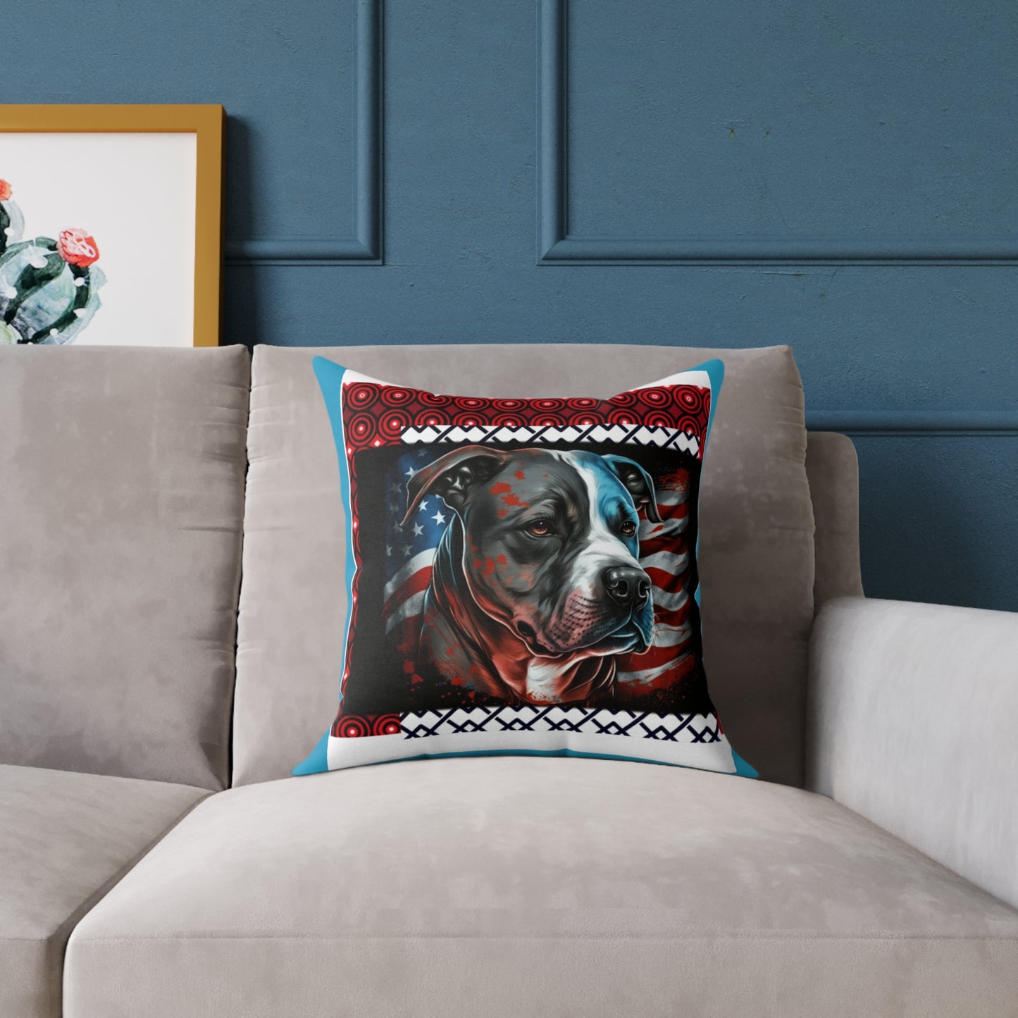 American terrier Square Poly Canvas Pillow
