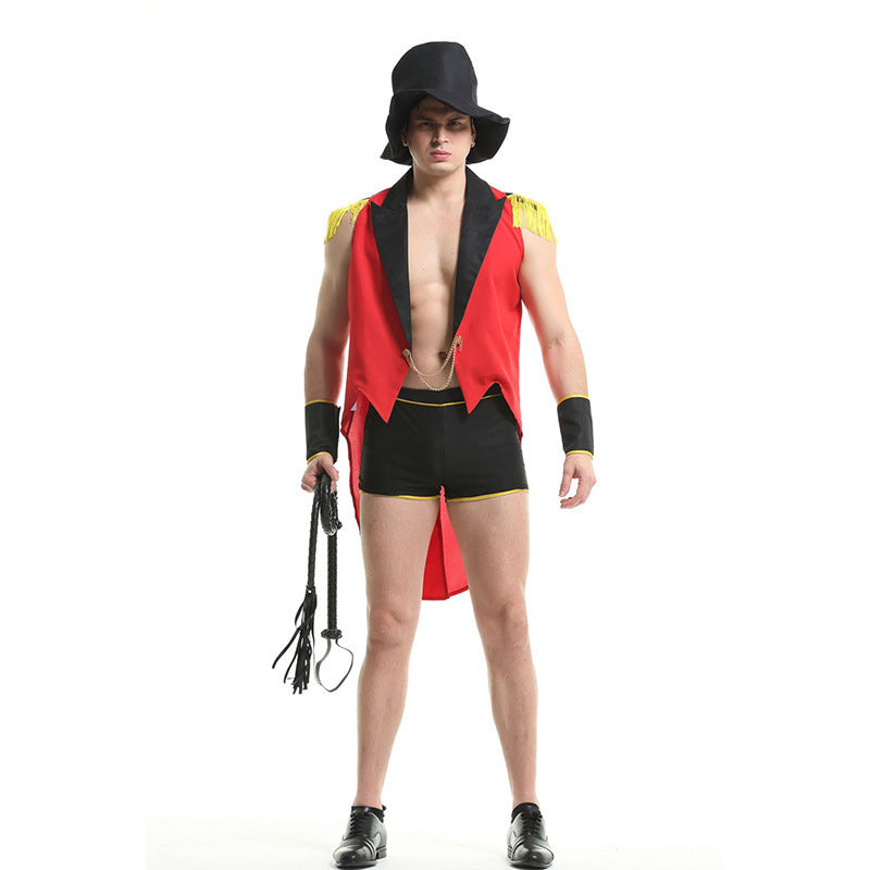 Halloween Adult Men's Swallowtail Performance Beast Magician Cos Nightclub Performance Costume