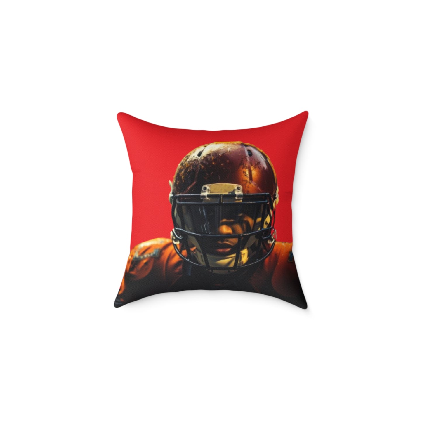 American Football Square Poly Canvas Pillow