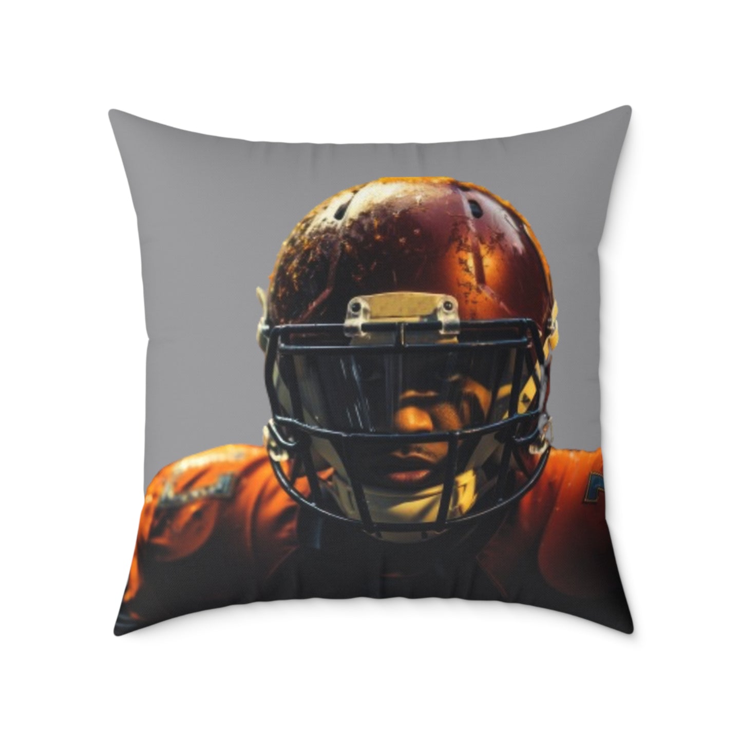 American Football Square Poly Canvas Pillow