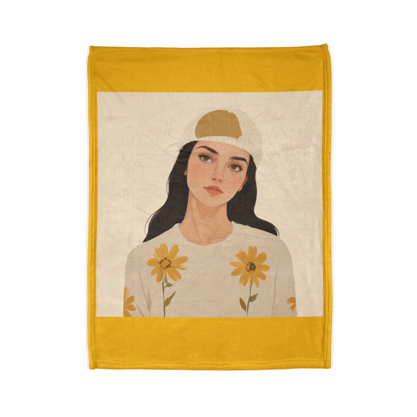 Yellow Soft Polyester Blanket
