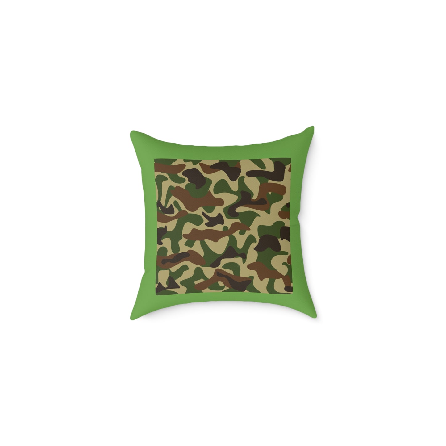 Army Square Poly Canvas Pillow