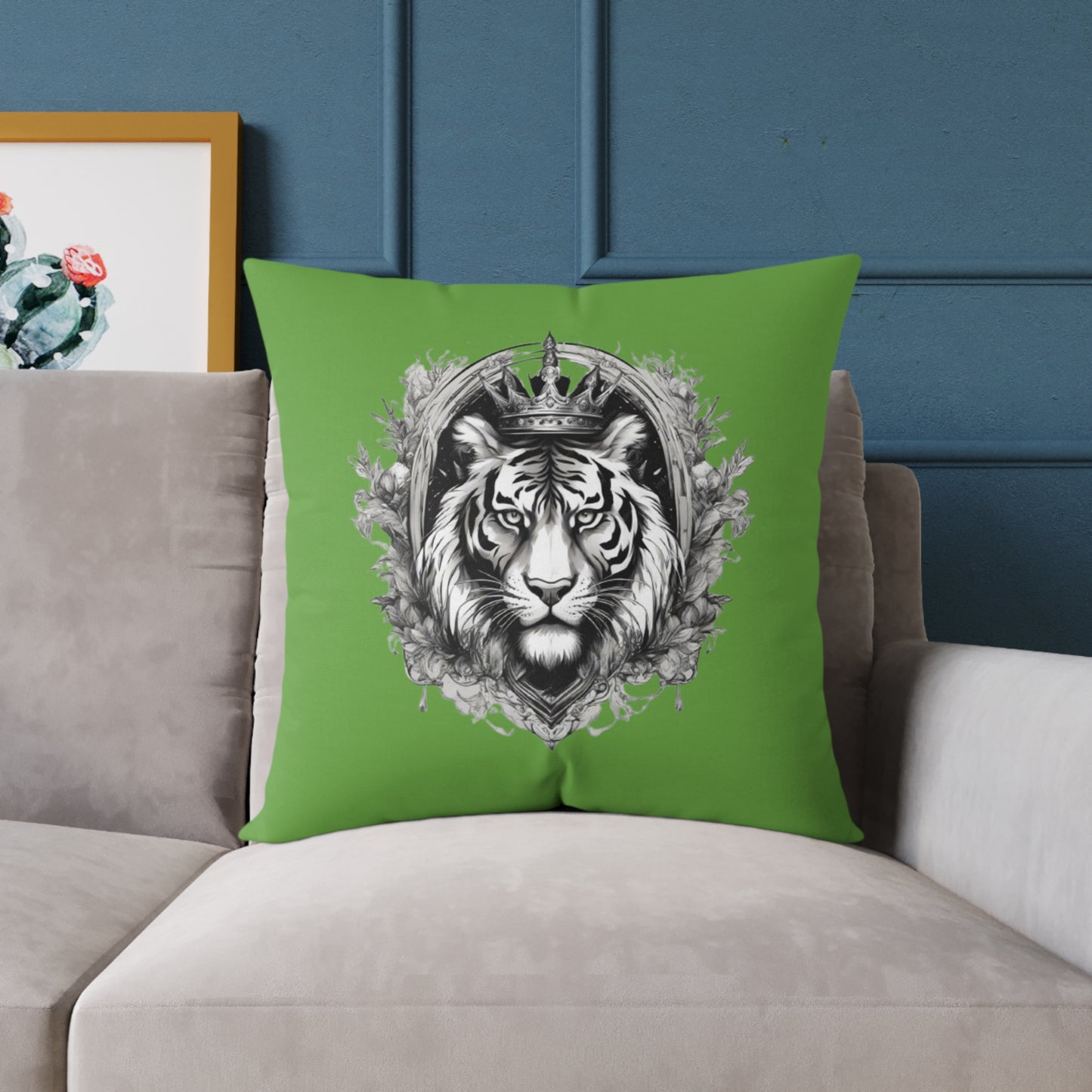 Tiger Square Poly Canvas Pillow