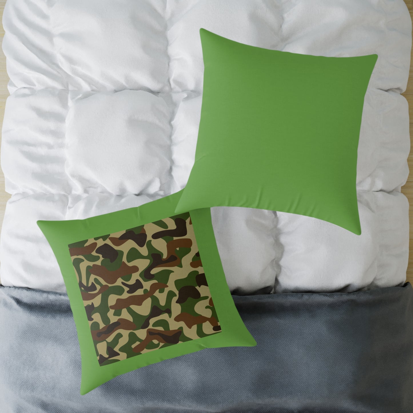 Army Square Poly Canvas Pillow