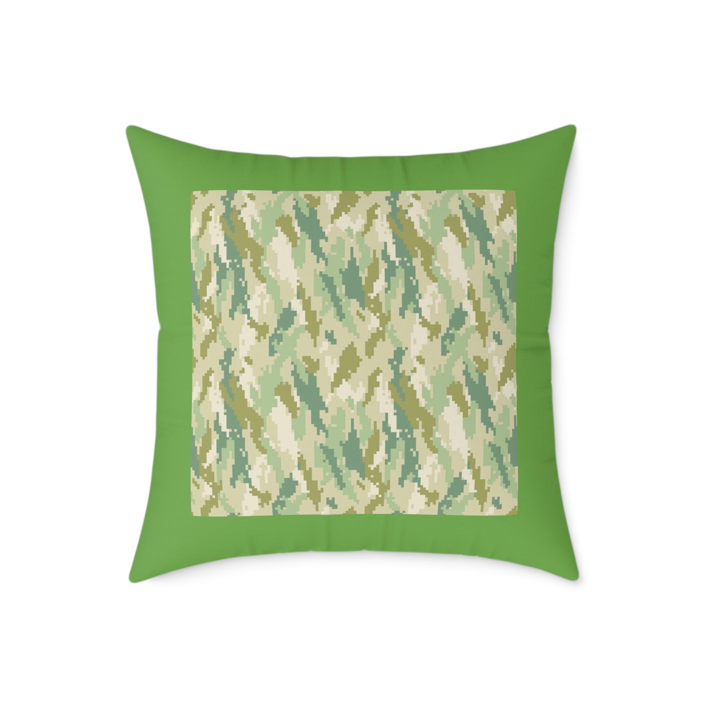 Army Square Poly Canvas Pillow