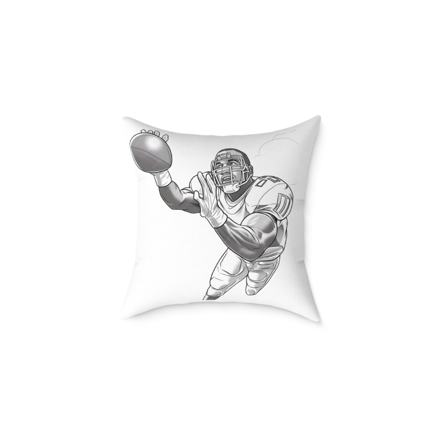 American Football Square Poly Canvas Pillow