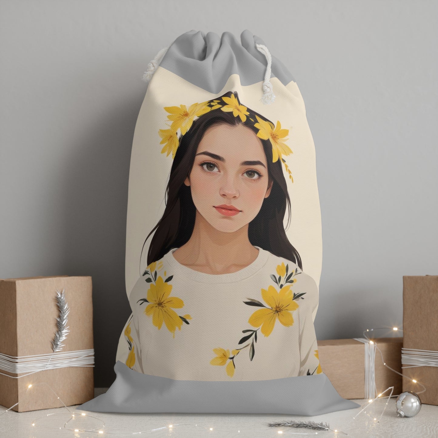 Yellow Flower Girl Style Sack