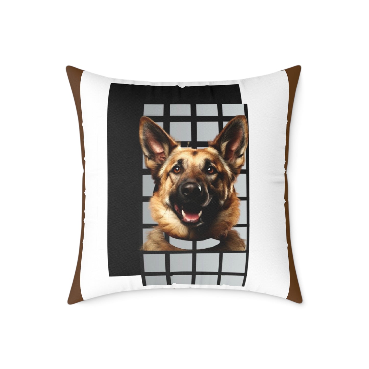 Alsation German Shephard Square Poly Canvas Pillow