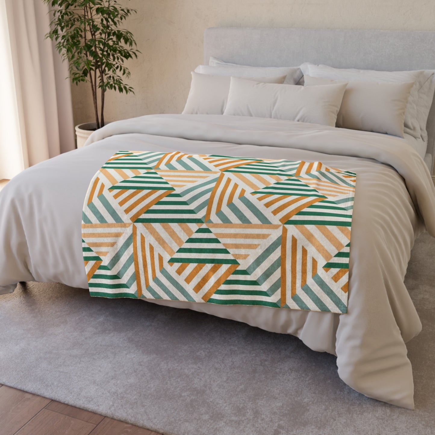 60s patterns Soft Polyester Blanket