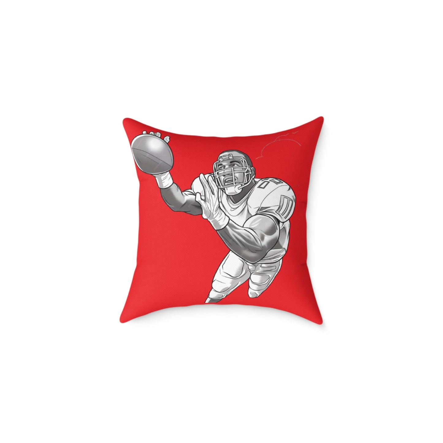 American Football Square Poly Canvas Pillow
