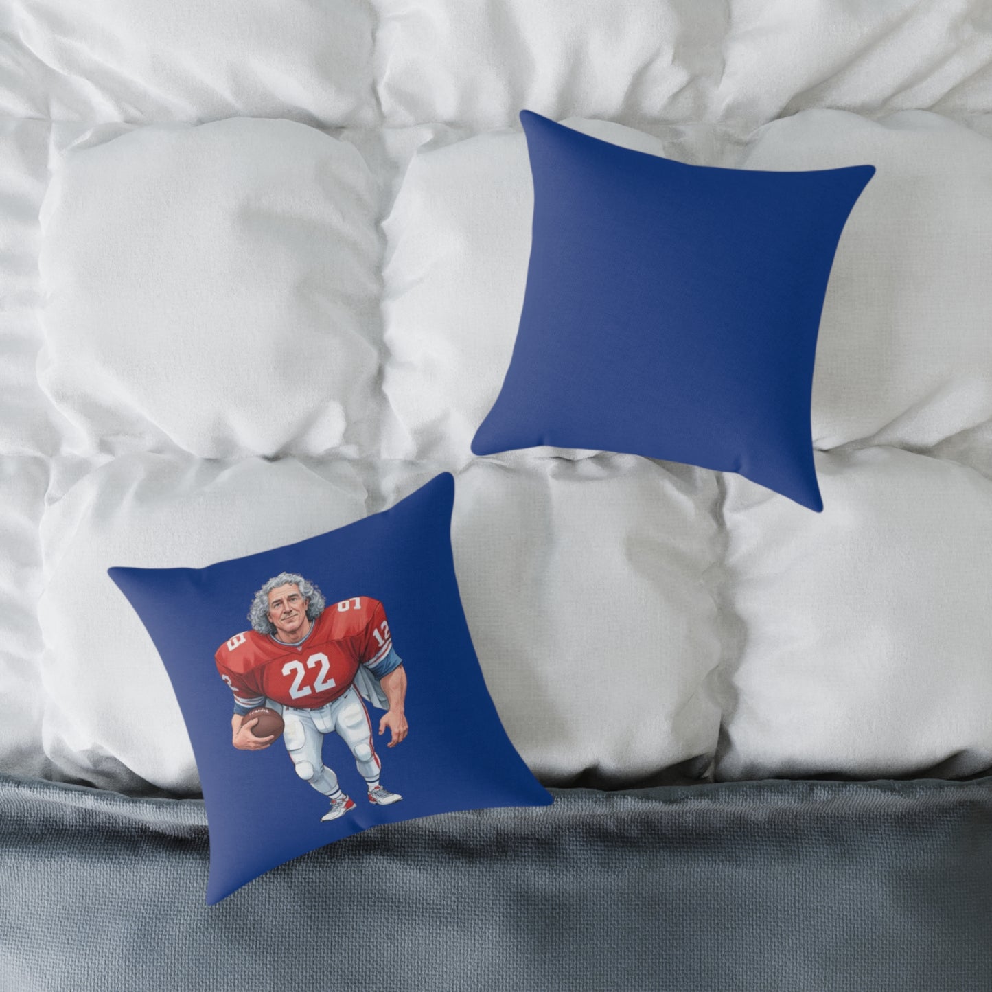 American Football Square Poly Canvas Pillow