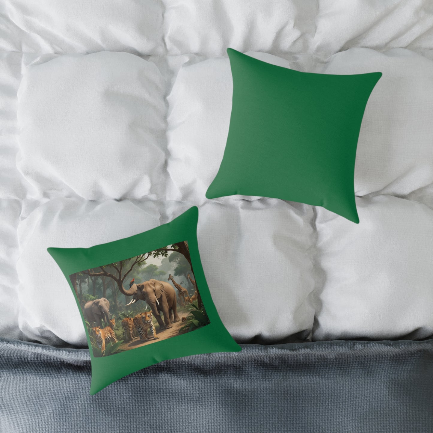 Safari Square Poly Canvas Pillow