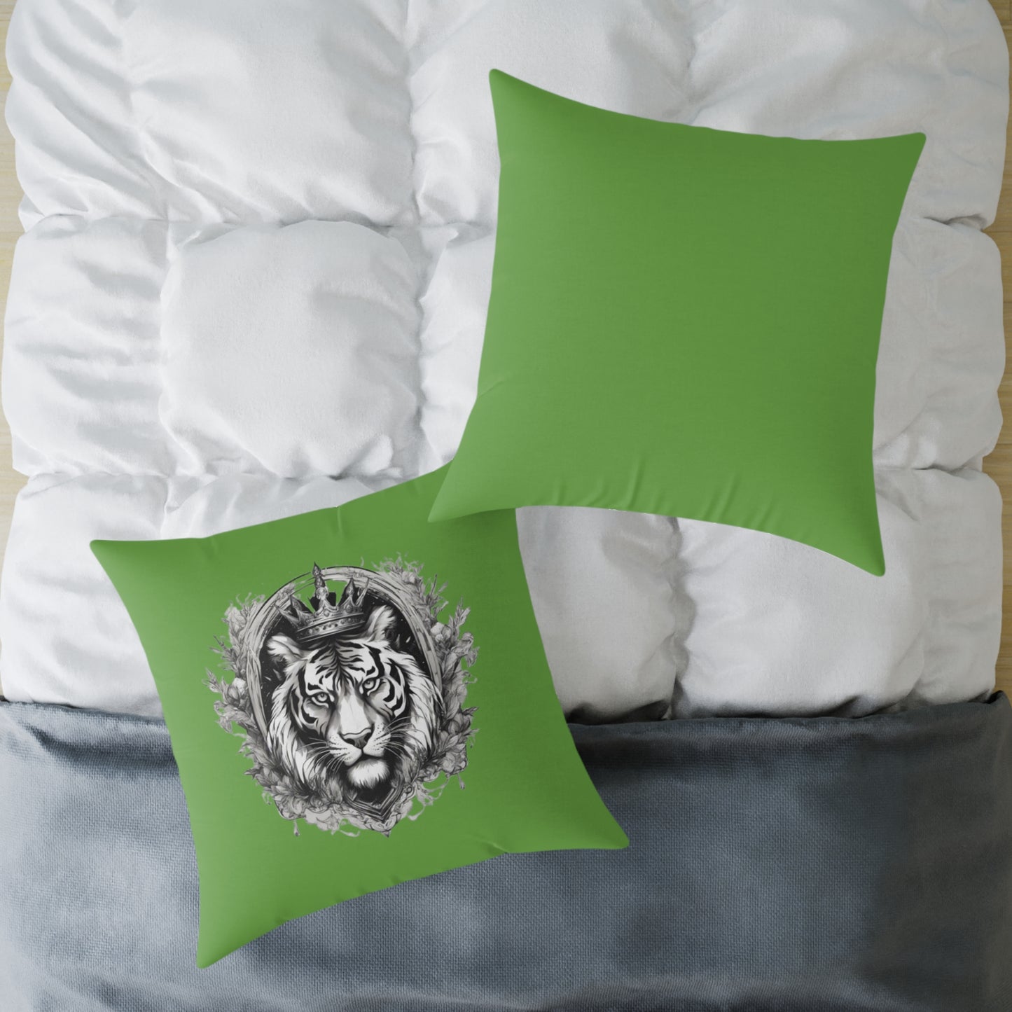 Tiger Square Poly Canvas Pillow