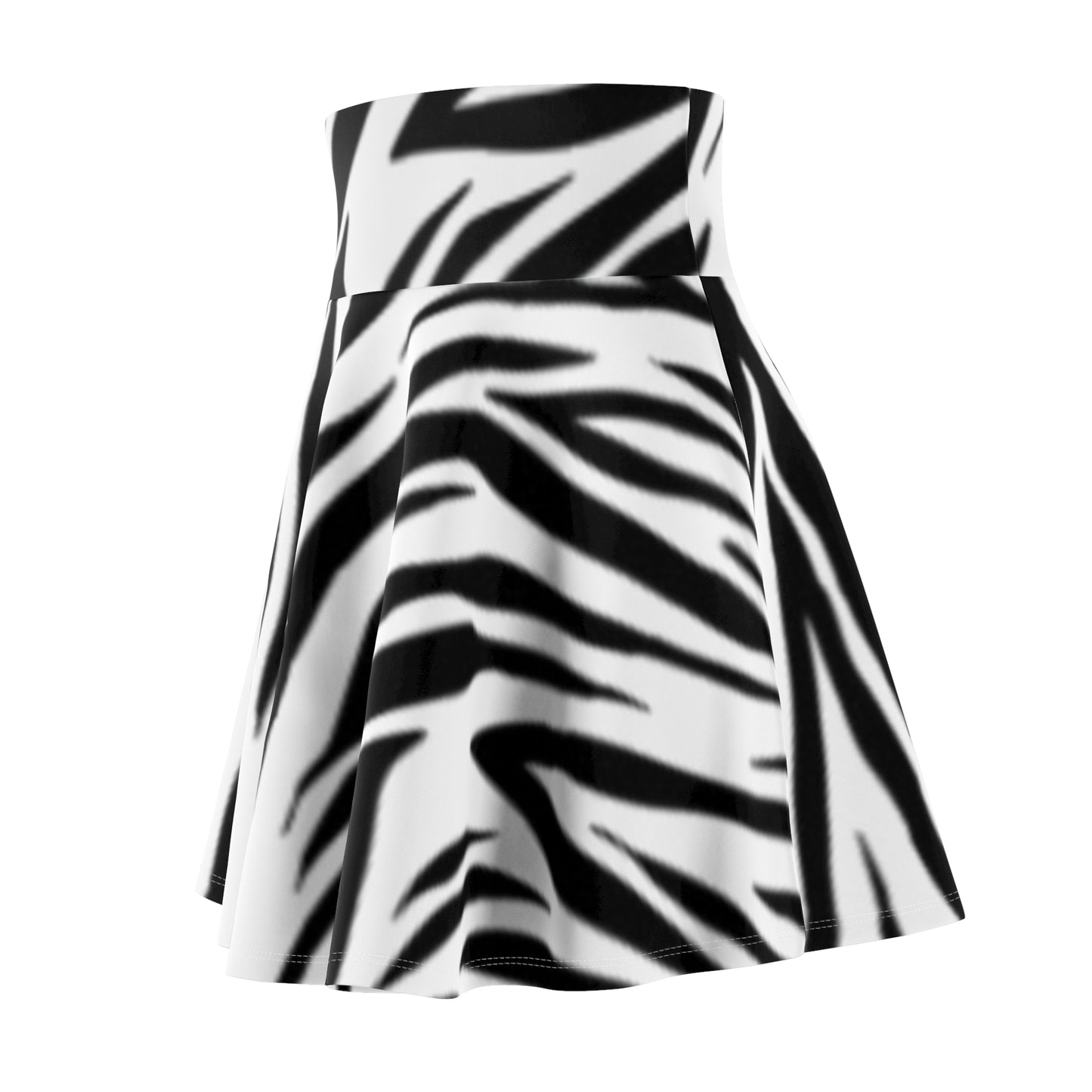 Zebra Print Women's Skater Skirt - Boho Chic Style for Spring & Summer