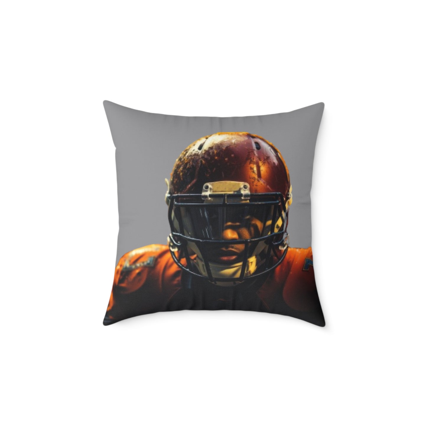 American Football Square Poly Canvas Pillow
