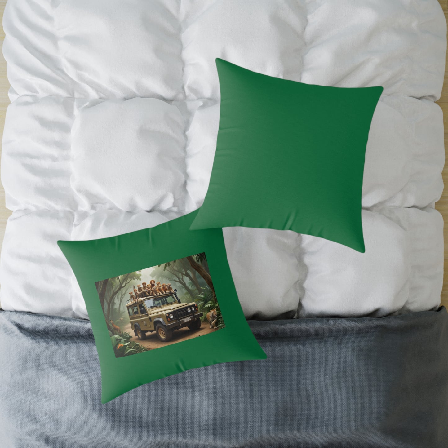 Safari Square Poly Canvas Pillow