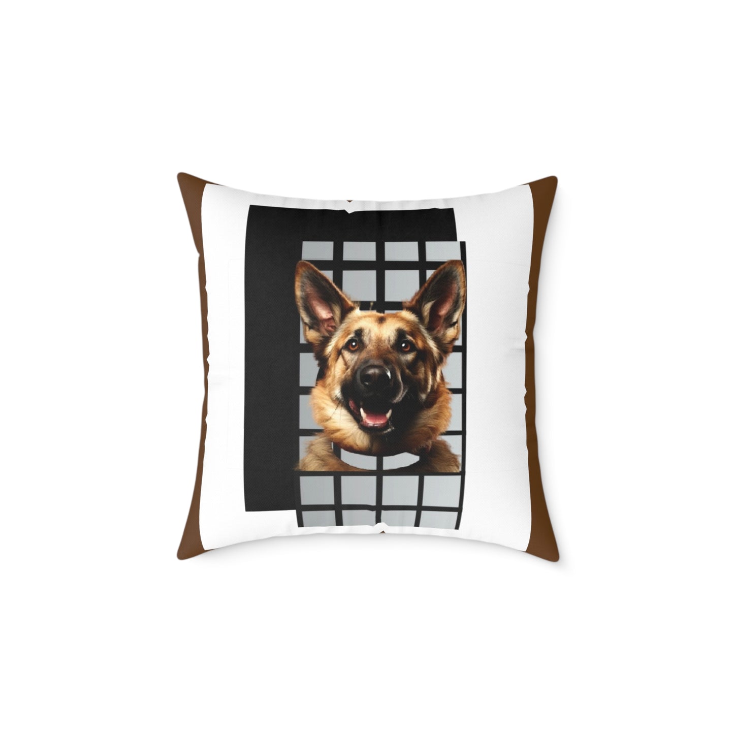 Alsation German Shephard Square Poly Canvas Pillow