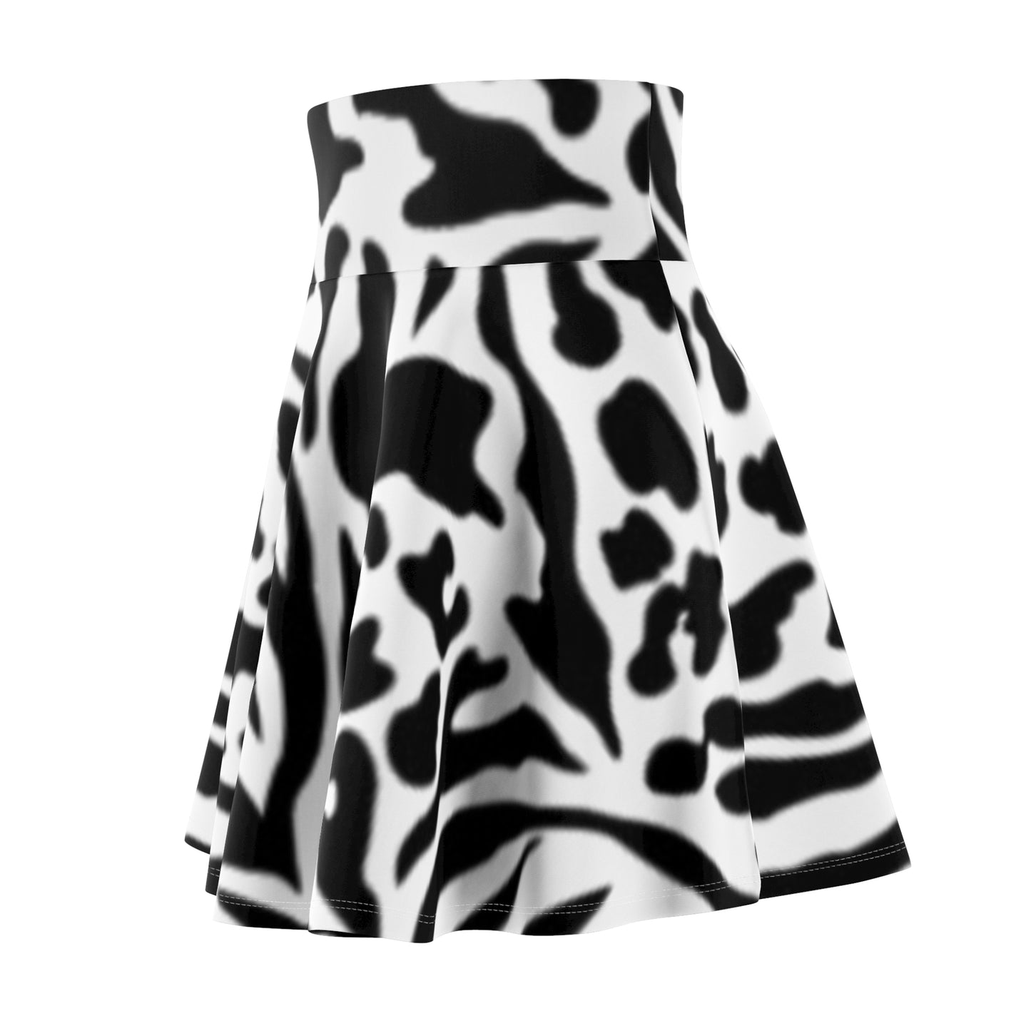 Zebra Print Women's Skater Skirt - Boho Chic Style for Spring & Summer