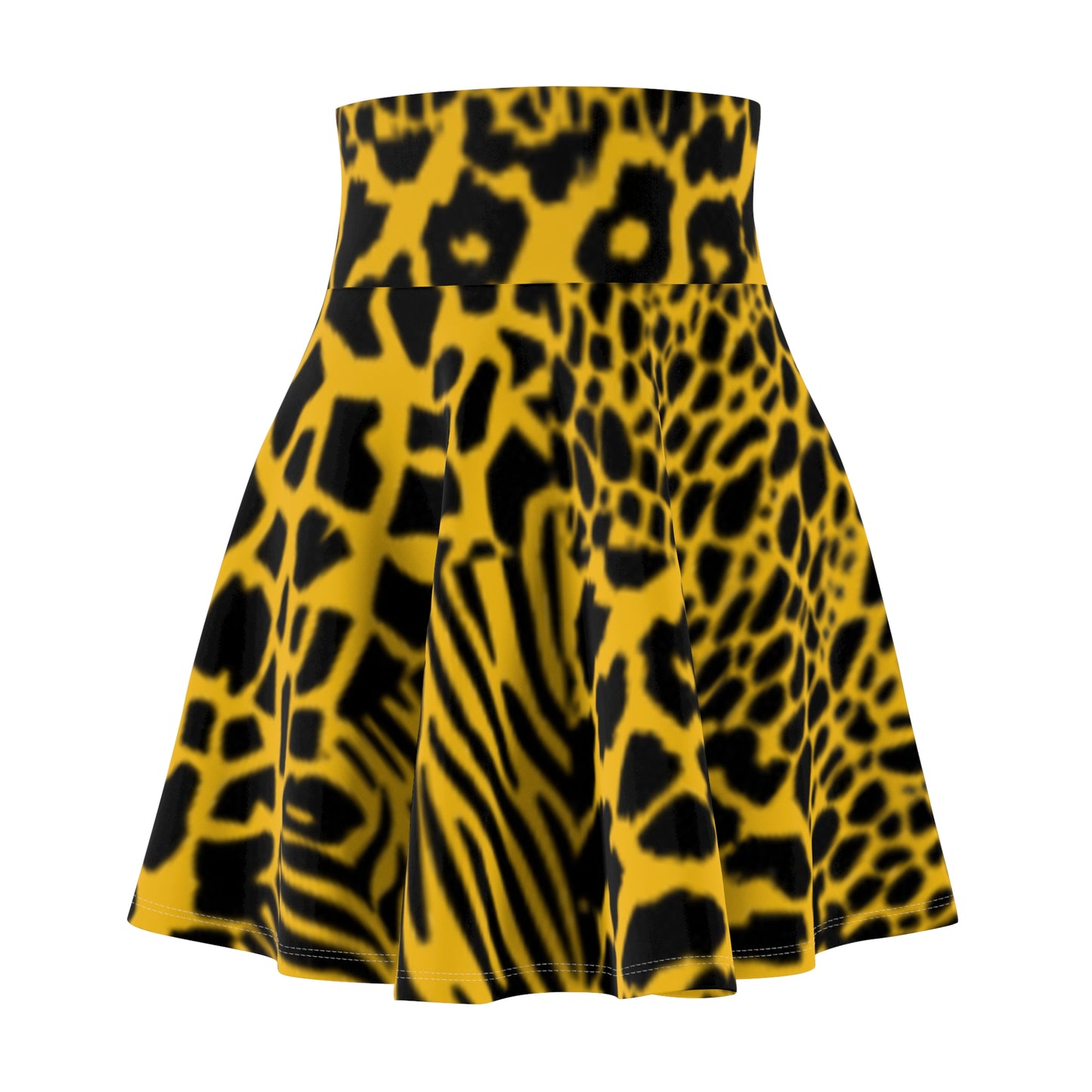 Zebra Print Women's Skater Skirt - Boho Chic Style for Spring & Summer