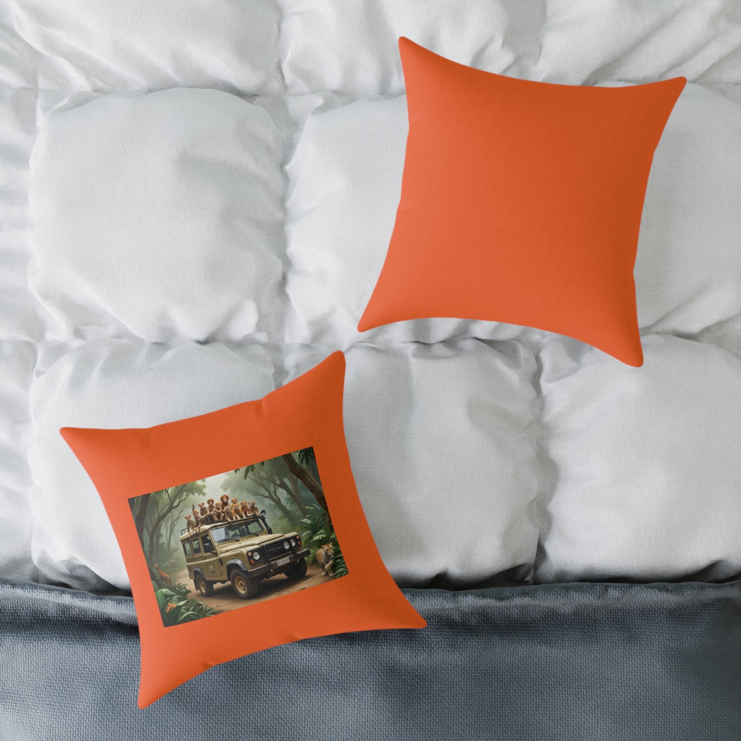 Safari Square Poly Canvas Pillow