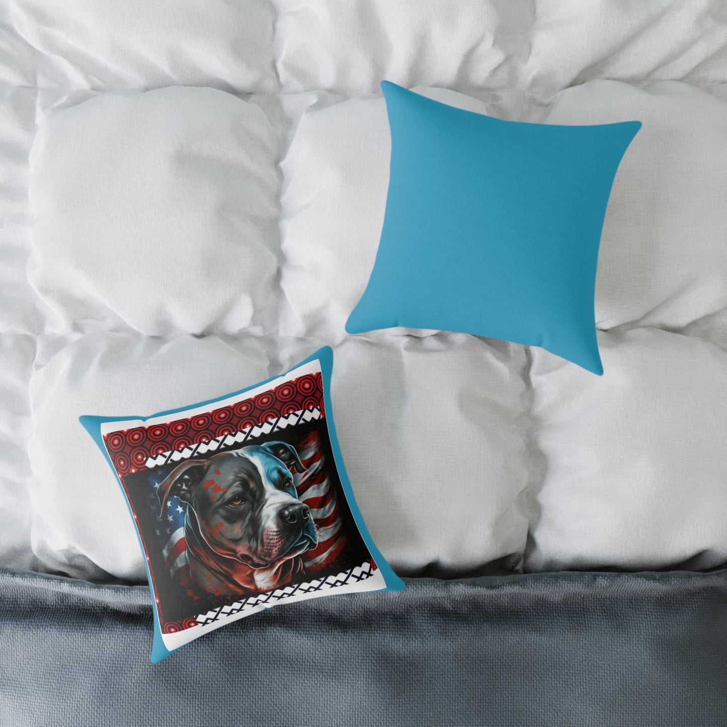 American terrier Square Poly Canvas Pillow