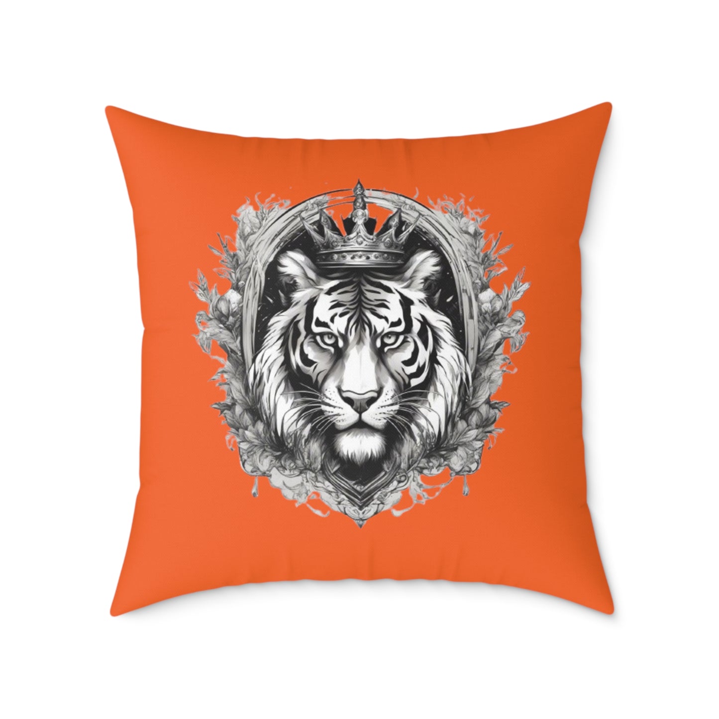 Tiger Square Poly Canvas Pillow