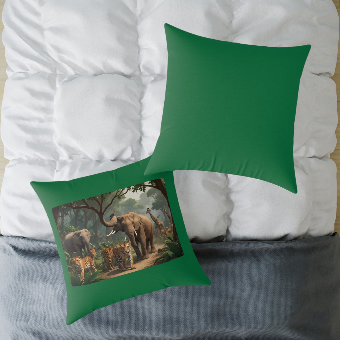 Safari Square Poly Canvas Pillow