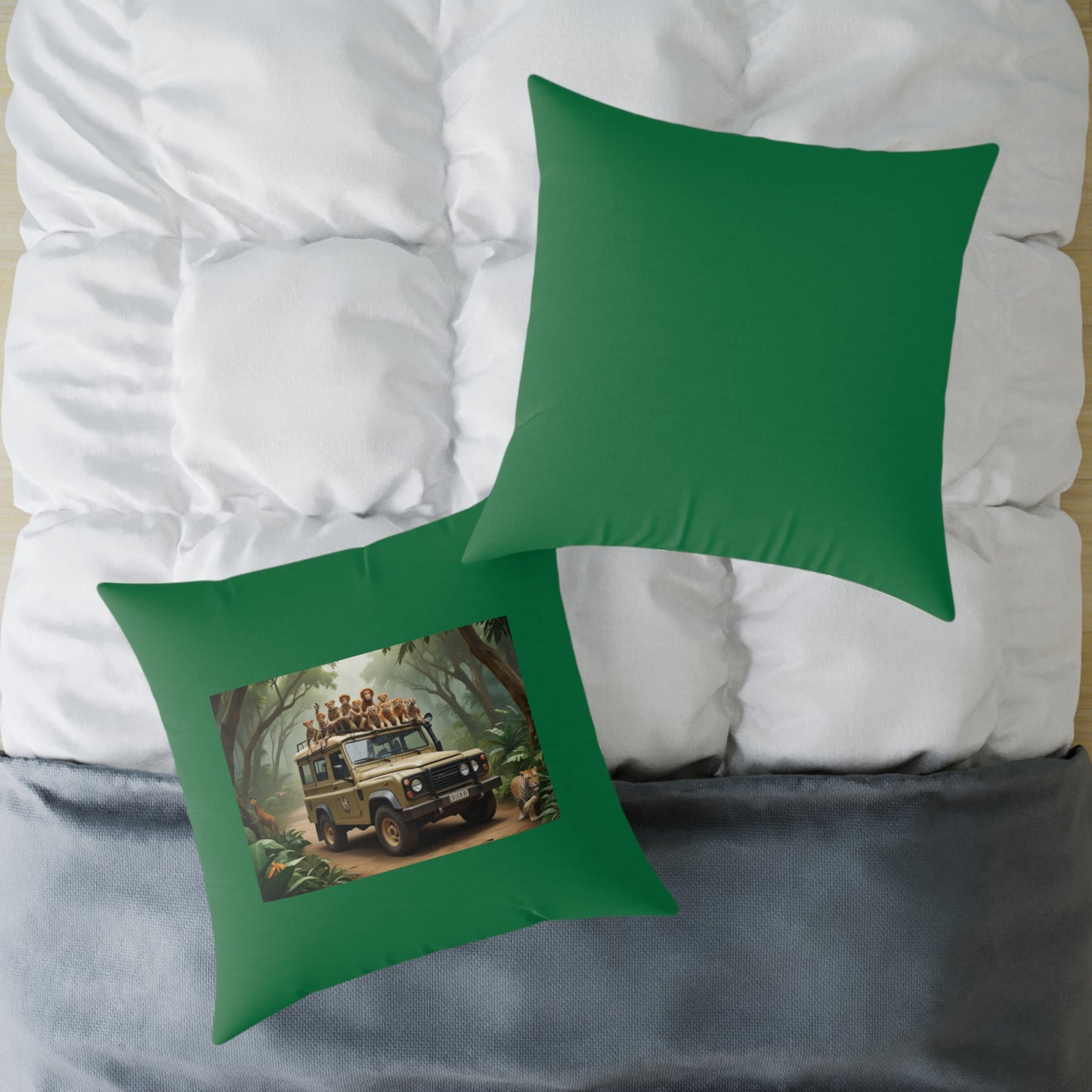 Safari Square Poly Canvas Pillow
