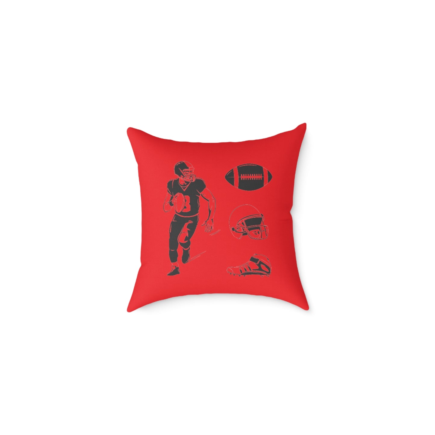American Football Square Poly Canvas Pillow