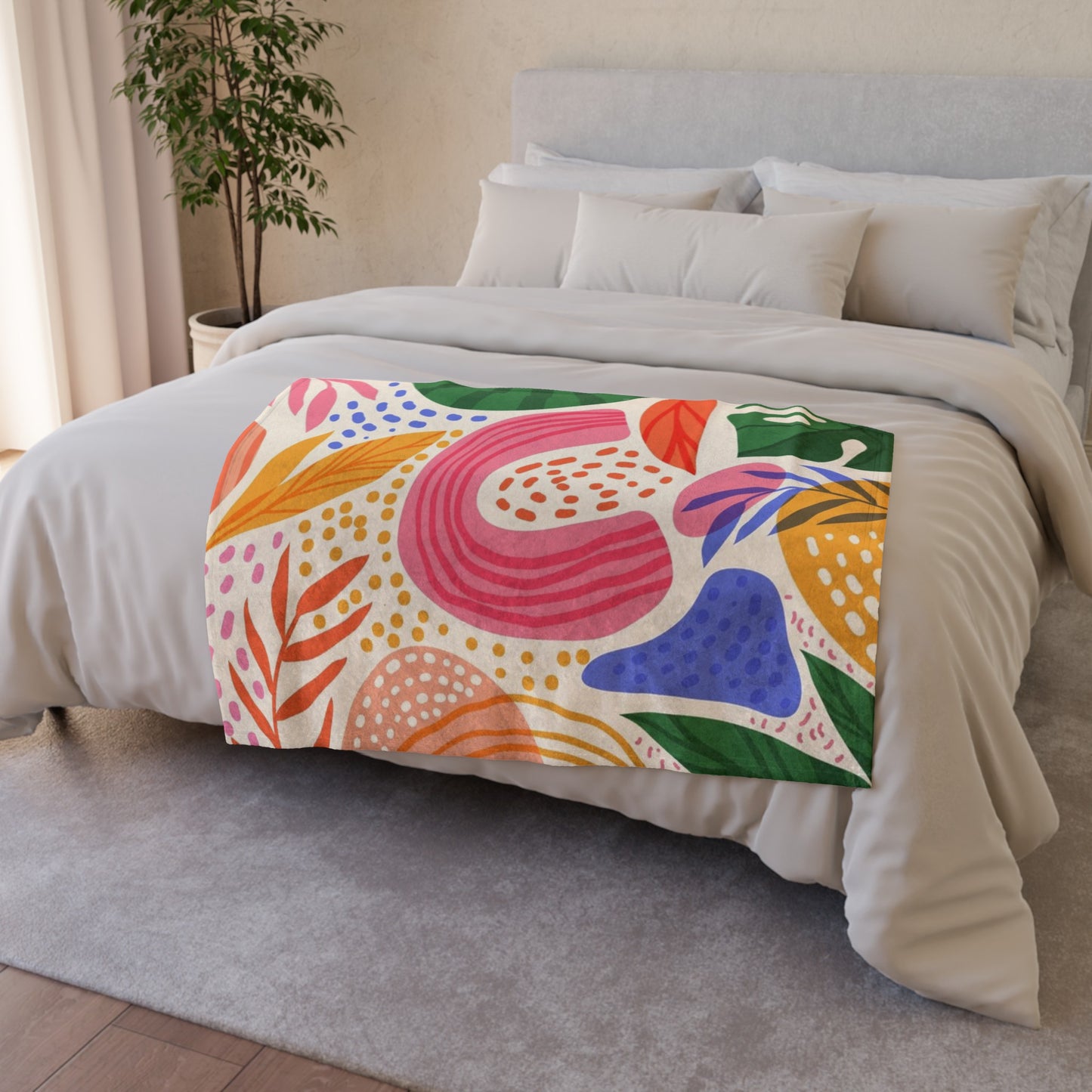 60s Patterns Soft Polyester Blanket