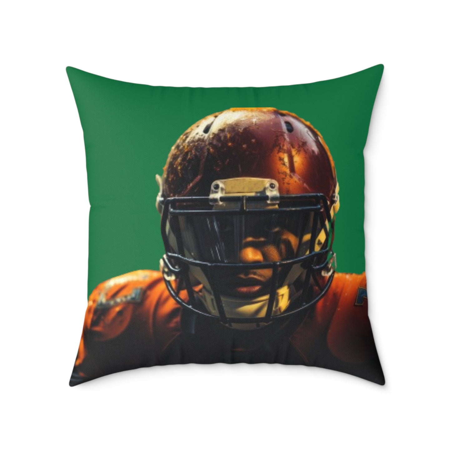American Football Square Poly Canvas Pillow