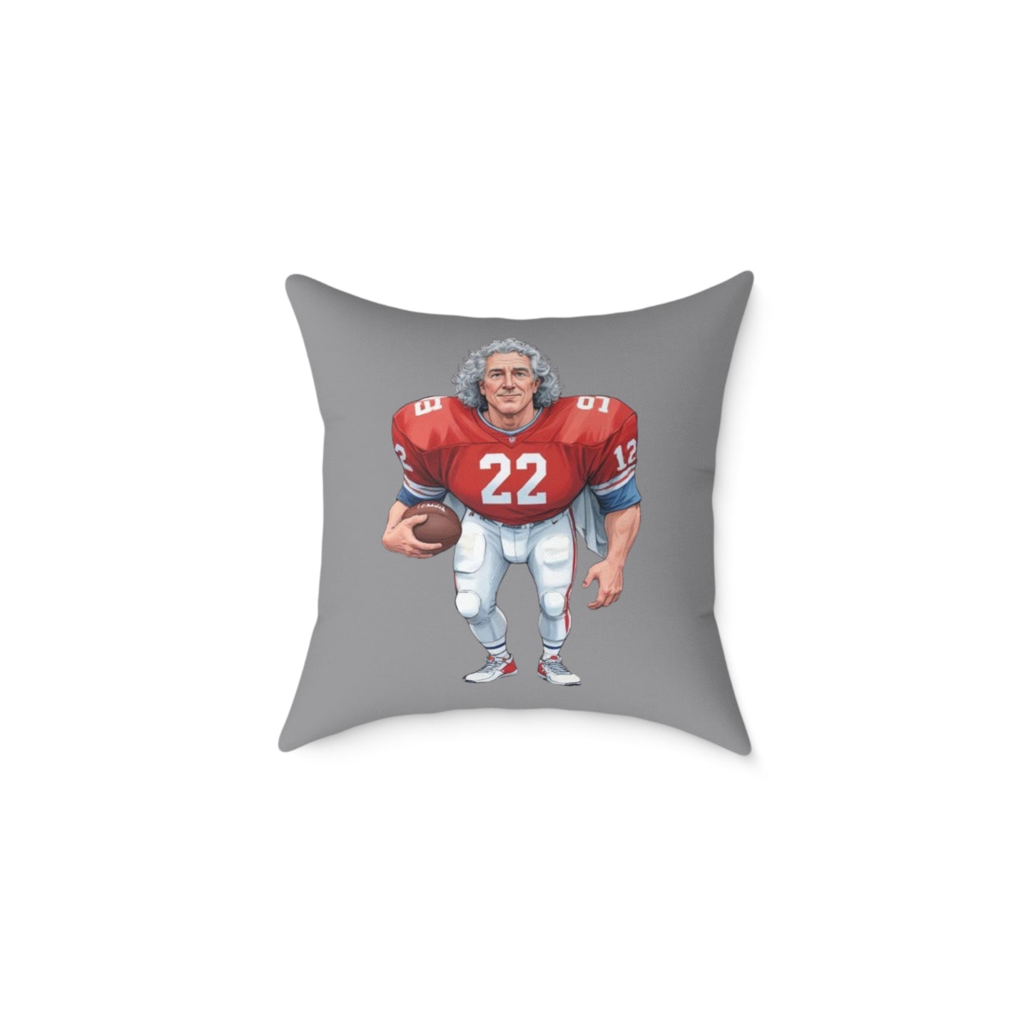 American Football Square Poly Canvas Pillow