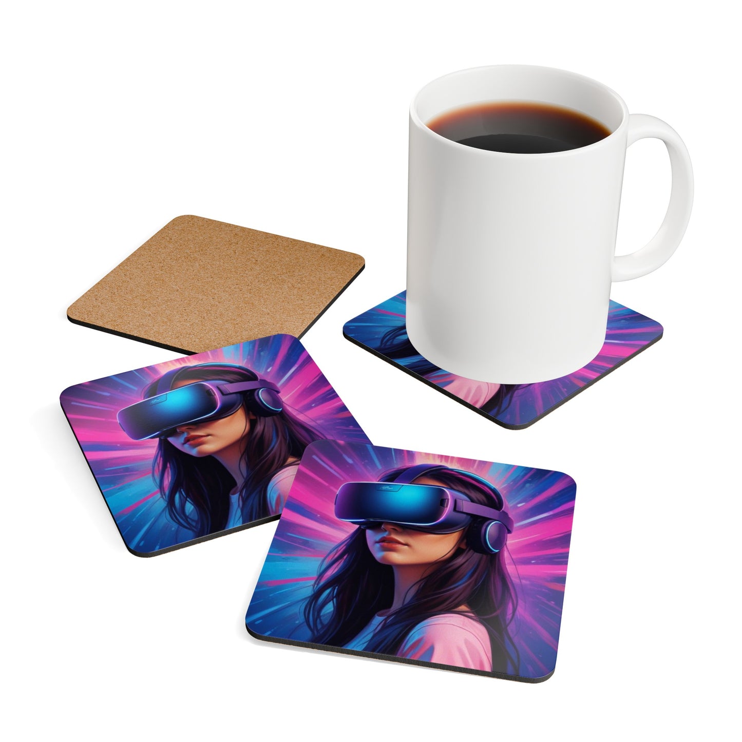 Gaming Corkwood Coaster Set