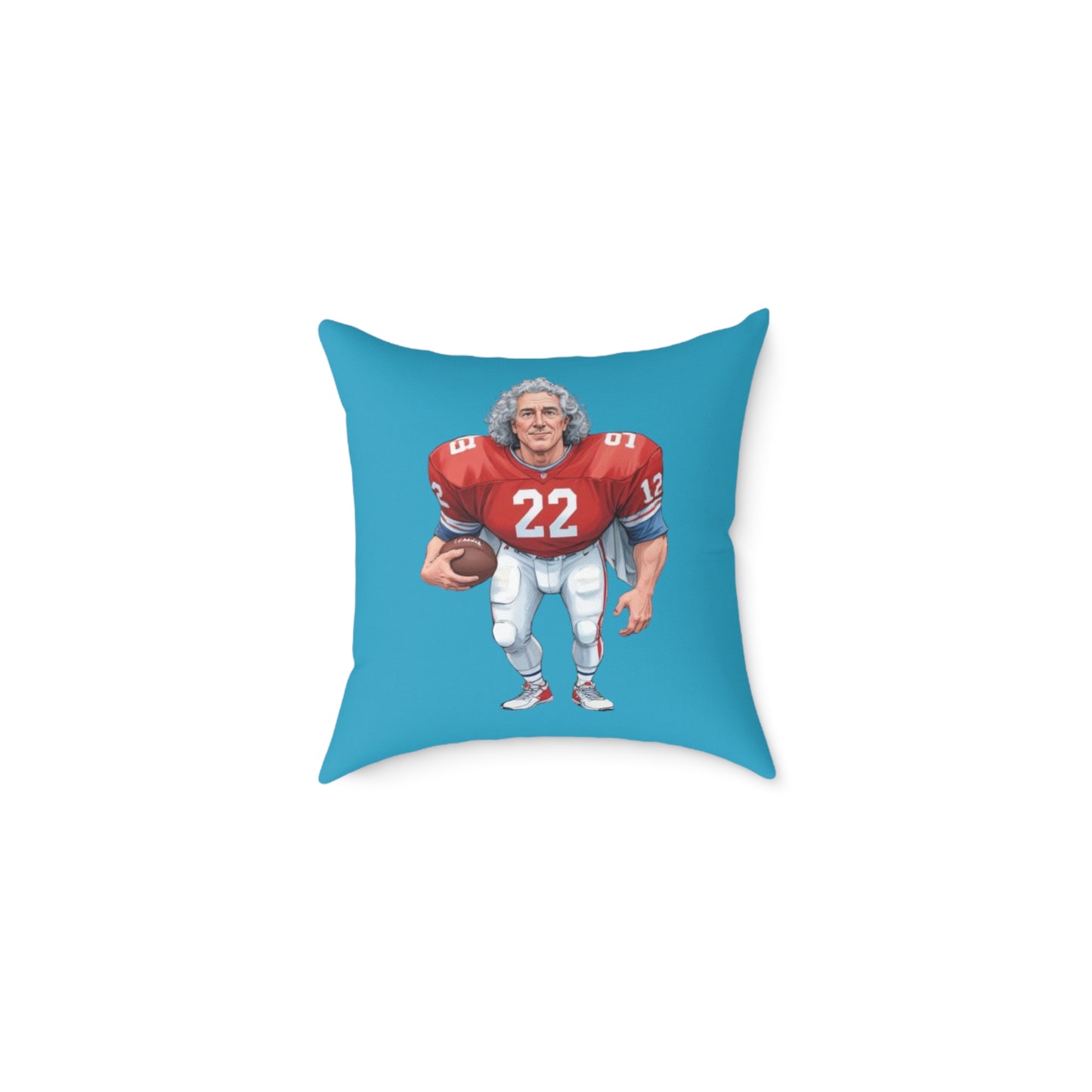American Football Square Poly Canvas Pillow