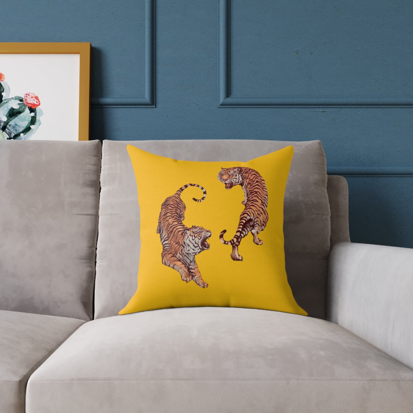 Tiger Poly Canvas Pillow