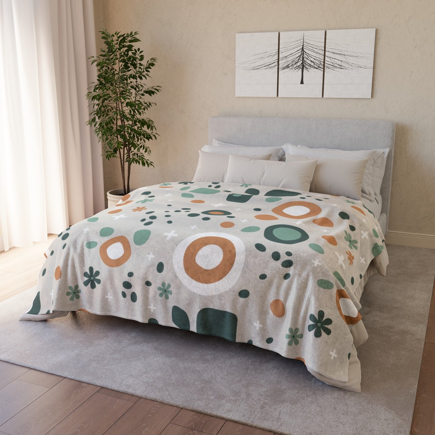 60s patterns Soft Polyester Blanket