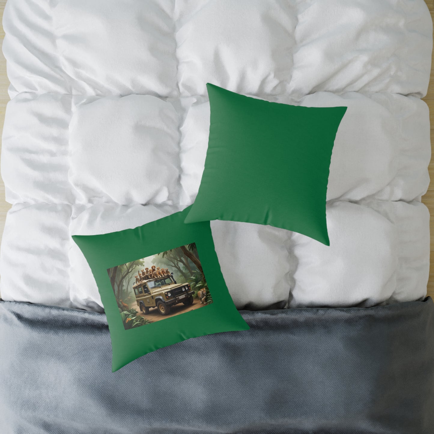 Safari Square Poly Canvas Pillow
