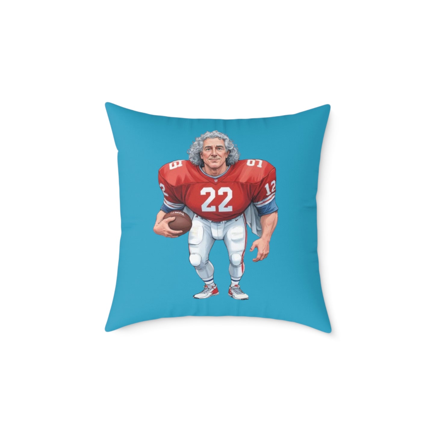 American Football Square Poly Canvas Pillow