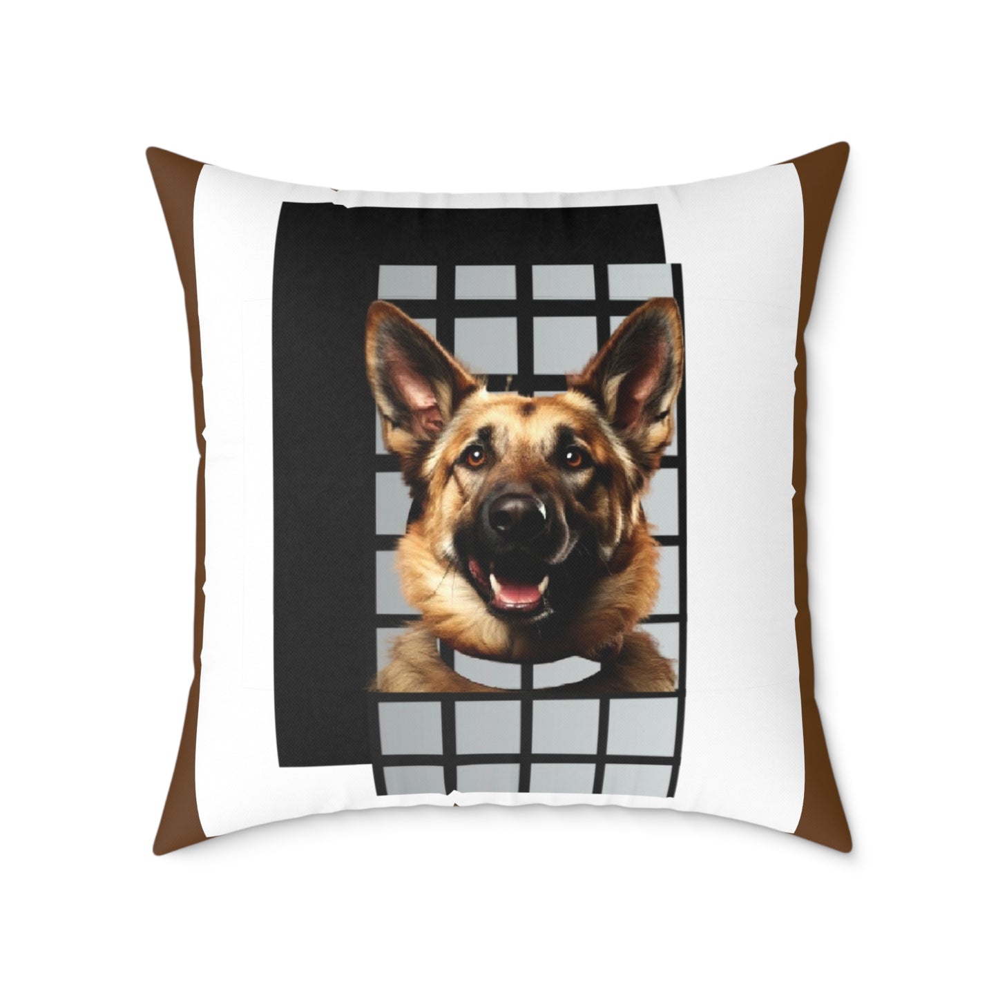 Alsation German Shephard Square Poly Canvas Pillow