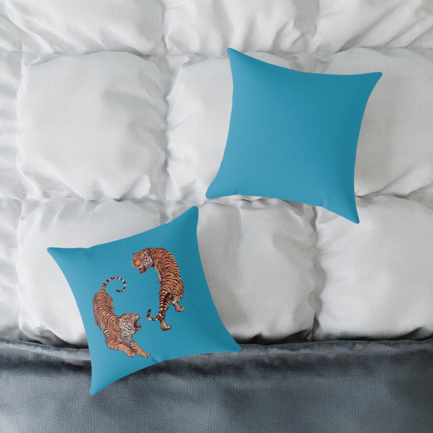 Tiger Poly Canvas Pillow