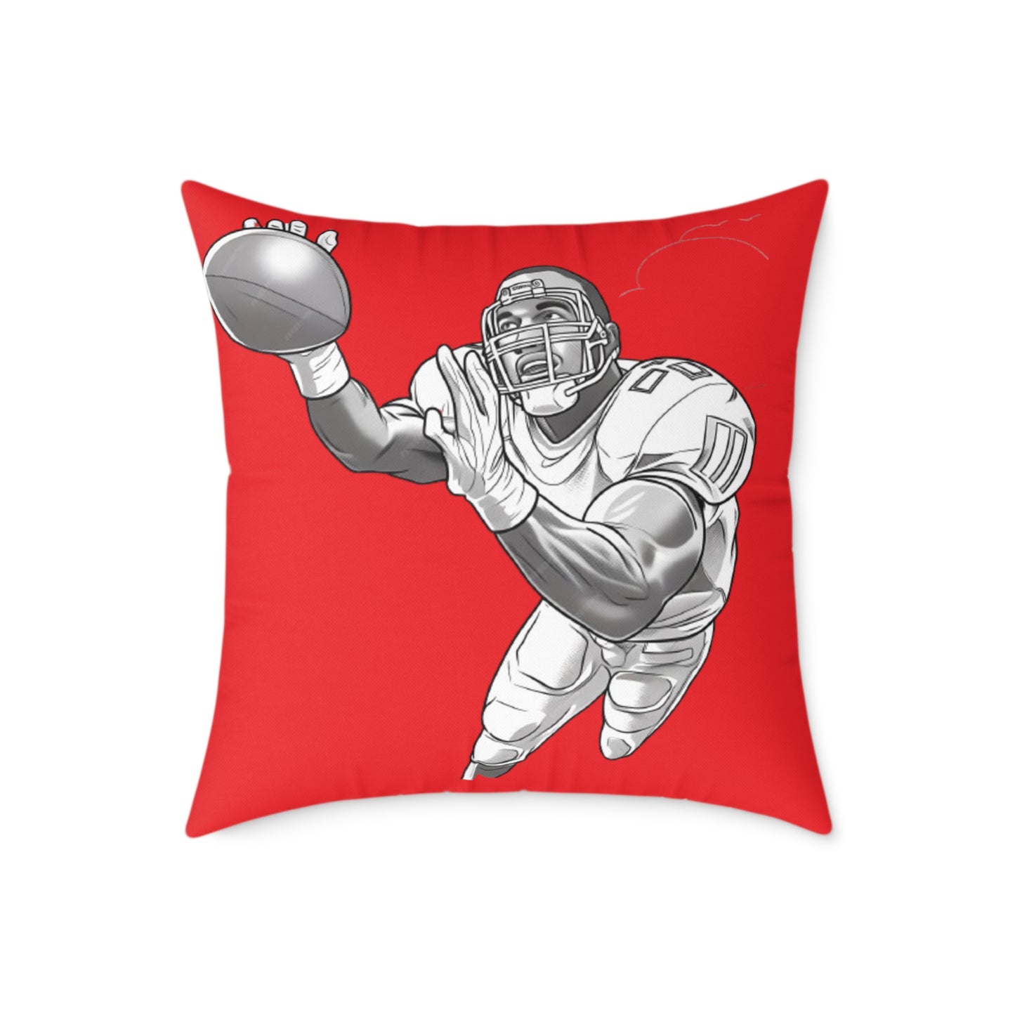 American Football Square Poly Canvas Pillow