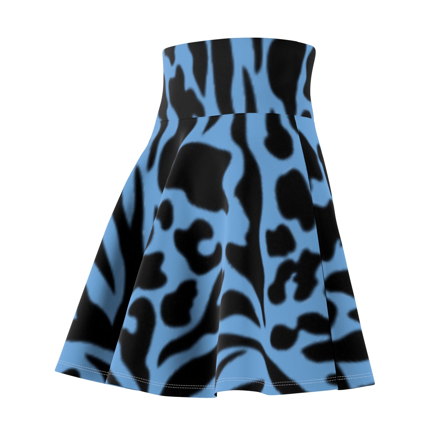 Zebra Print Women's Skater Skirt - Boho Chic Style for Spring & Summer
