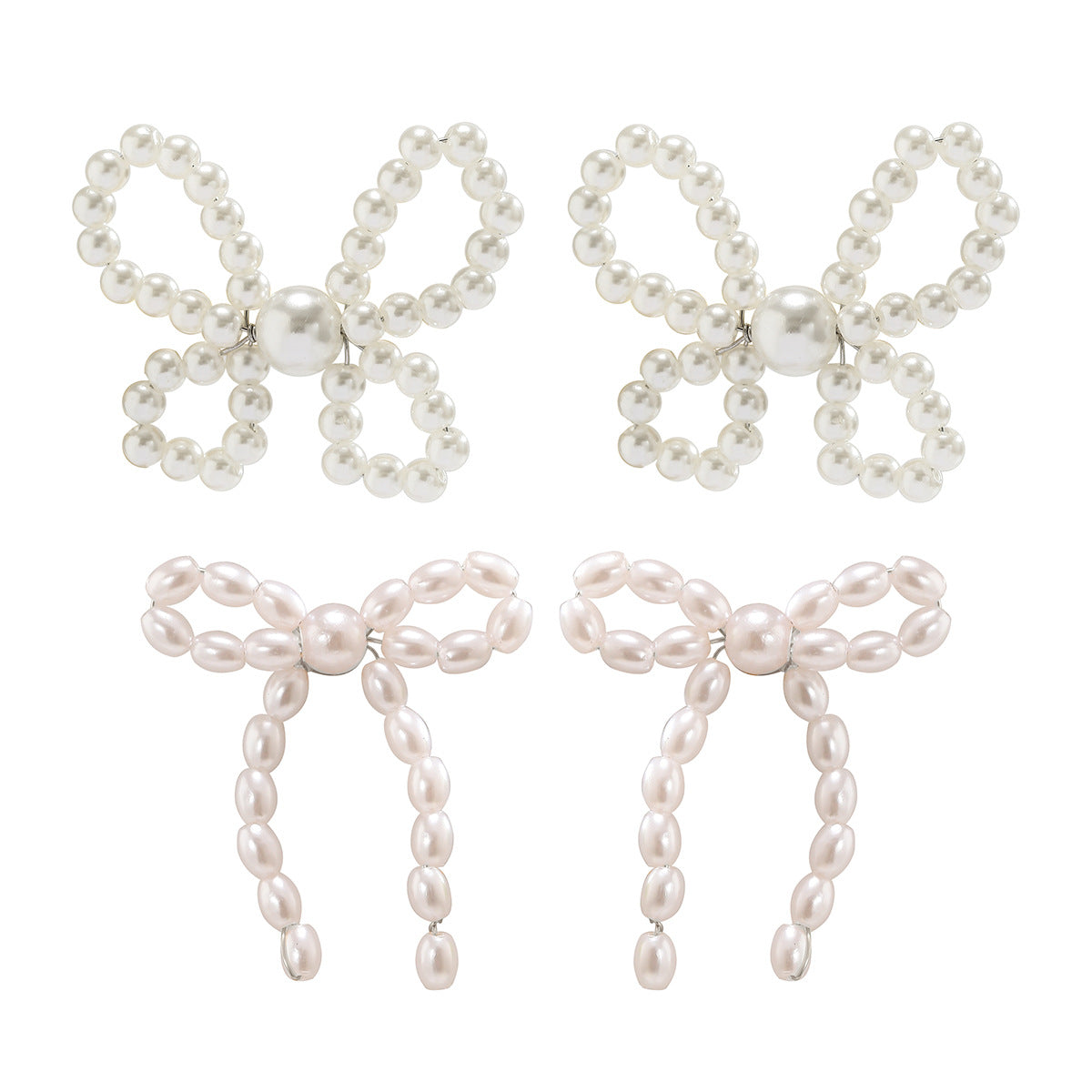 European And American Bow French Tassel Earrings Simple